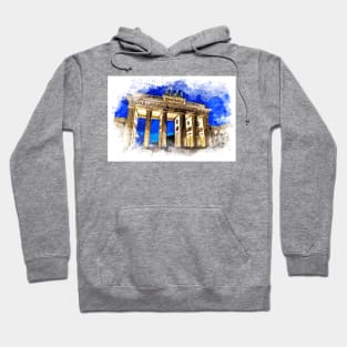 Berlin Germany Watercolor Landscape Art / Deutschland Hoodie